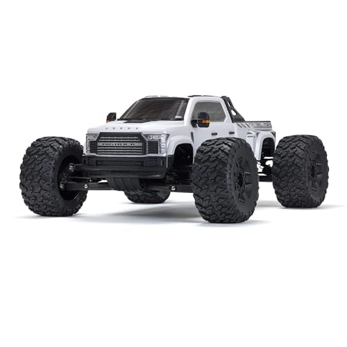 ARRMA Big Rock 6S, Ferngesteuertes Auto, RC Auto 1/7, Monster Truck 4x4, Brushless Motor über 100 km/h, inkl. Zubehör, Weiß, ARA7612T3 ARRMA Big Rock 6S, Ferngesteuertes Auto, RC Auto 1/7, Monster Truck 4x4, Brushless Motor über 100 km/h, inkl. Zubehör, Weiß, ARA7612T3 von ARRMA