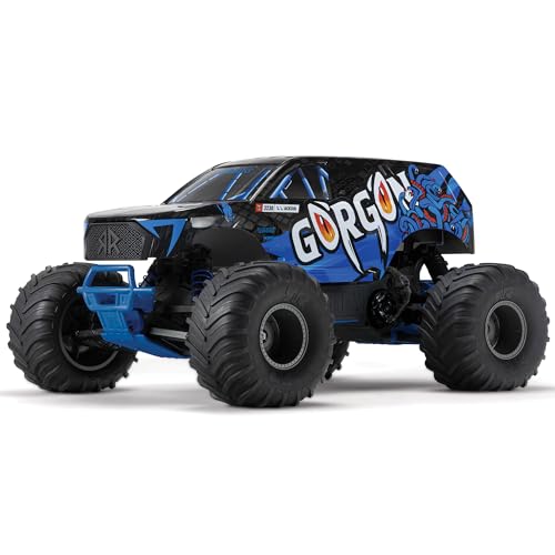 ARRMA Gorgon 2wd MT 1:10 RTR Ready to Run, Ferngesteuerter RC Basher Monster Truck mit Bürstenmotor, ohne Akku und Ladegerät, Blau von ARRMA