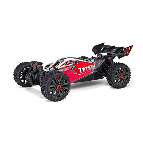 ARRMA RC Auto 1/8 TYPHON 4X4 V3 3S BLX Brushless Buggy RTR (Batterie und Ladegerät nicht im Lieferumfang enthalten), Rot, ARA4306V3 von ARRMA