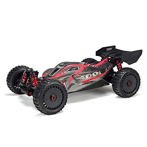 ARRMA RC Auto 1/8 Typhon 6S V5 4WD BLX Buggy mit Spektrum Firma RTR (Ready-to-Run), schwarz-rot, ARA8606V5 von ARRMA