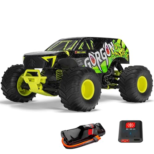 ARRMA RC Truck Gorgon 2 Radantrieb MT1/10 RTR (Ready-to-Run inkl. Akku und Ladegerät) Smart 3300 7C S120 USB gelb ARA3230ST1 von ARRMA