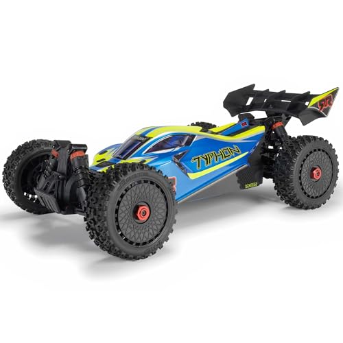 ARRMA Typhon 4X4 RTR 1:8 Ferngesteuerter Buggy Basher Monster Truck, mit Bürstenmotor, ohne Akku und Ladegerät, Blau von ARRMA