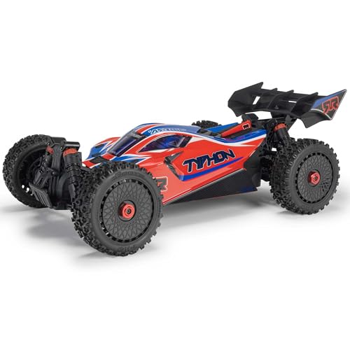 ARRMA Typhon 4X4 RTR 1:8 Ferngesteuerter Buggy Basher Monster Truck, mit Bürstenmotor, ohne Akku und Ladegerät, Rot von ARRMA