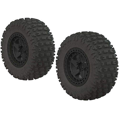 1/10 DBoots Fortress SC 2.2/3.0 vormontierte Reifen, 14mm Hex, Schwarz (2) von ARRMA