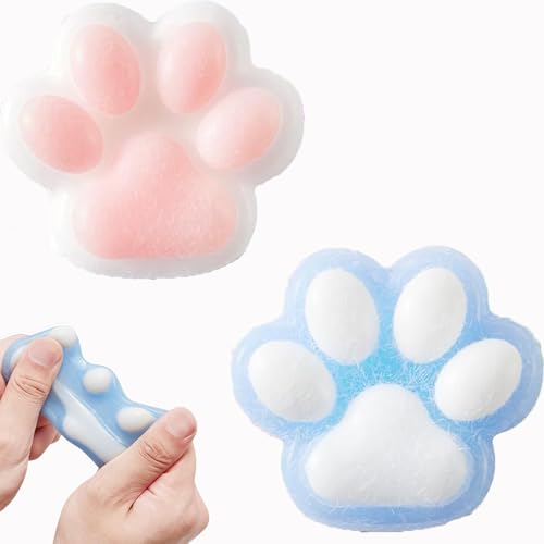 2 x Yoyo Squishy, Squishy Katzenpfotenspielzeug, Anti-Stress-Katzenspatte, Fufu Squishy, Taba Squishy Cat Paw Squeeze Spielzeug, Anti-Stress-Spielzeug für Kinder und Erwachsene 2 x Yoyo Squishy, Squishy Katzenpfotenspielzeug, Anti-Stress-Katzenspatte, Fufu Squishy, Taba Squishy Cat Paw Squeeze Spielzeug, Anti-Stress-Spielzeug für Kinder und Erwachsene von ARROMI