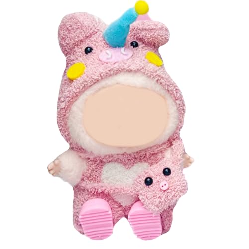 3-teiliges Schweine-Outfit-Set mit Kleid, Tasche und Schuhen, niedliche Plüschkleidung für Puppen, rosa Puppenzubehör für stilvolle Looks, 17 cm Kleidung, kompatibel mit Puppen 3-teiliges Schweine-Outfit-Set mit Kleid, Tasche und Schuhen, niedliche Plüschkleidung für Puppen, rosa Puppenzubehör für stilvolle Looks, 17 cm Kleidung, kompatibel mit Puppen von ARROMI