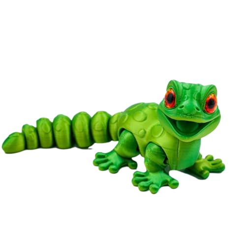 3D-gedruckte Eidechse, 13,8 cm, gelb-grün, 3D-gedruckter Gecko, flexibles bewegliches Design für Stressabbau, Heim- und Bürodekoration, einzigartiges Geschenk, perfekt zum Verschenken an Freunde 3D-gedruckte Eidechse, 13,8 cm, gelb-grün, 3D-gedruckter Gecko, flexibles bewegliches Design für Stressabbau, Heim- und Bürodekoration, einzigartiges Geschenk, perfekt zum Verschenken an Freunde von ARROMI