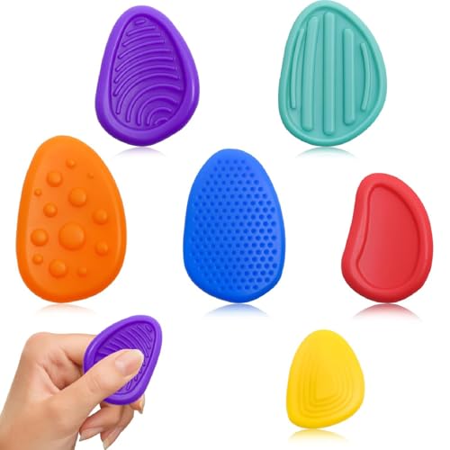 6 Stück Sensory Stones, Fidget Toys Set, Sensory Stone Calming Toys, Squeeze Spielzeug,Ensorisches Spielzeug Zum Stressabbau für Kinder 6 Stück Sensory Stones, Fidget Toys Set, Sensory Stone Calming Toys, Squeeze Spielzeug,Ensorisches Spielzeug Zum Stressabbau für Kinder von ARROMI