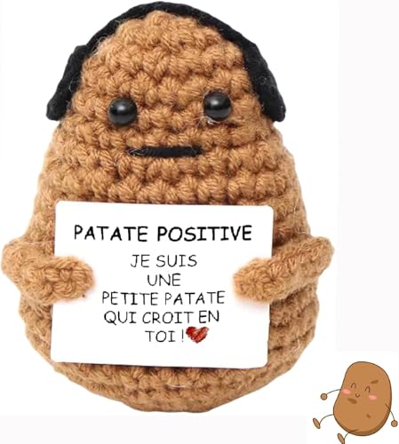 ARROMI Französisches positives Plüschtier, Geschenk zum Geburtstag, für Damen, Kartoffelpuppe, aus Strickwolle, lustig, zur Förderung von Geburtstagsgeschenken, Schlüsseldekoration ARROMI Französisches positives Plüschtier, Geschenk zum Geburtstag, für Damen, Kartoffelpuppe, aus Strickwolle, lustig, zur Förderung von Geburtstagsgeschenken, Schlüsseldekoration von ARROMI
