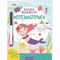 ARSEDITION 133227 Ruckzuck weggewischt! Meerjungfrauen: Rätseln mit abwischbarem Stift von ARS EDITION