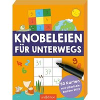 ARSEDITION 133363 Knobeleien für unterwegs: 50 Karten mit abwischbarem Stift von ARS EDITION