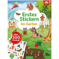 ARSEDITION 134517 Erstes Stickern – Im Garten von ARS EDITION