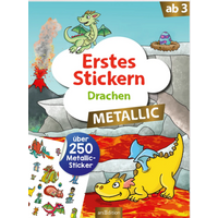ARSEDITION 135362 Erstes Stickern Metallic – Drachen von ARS EDITION