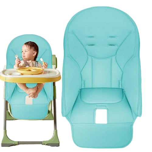Baby Hochstuhl Kissenbezug, Baby Hochstuhl Sitzbezüge, Baby Esszimmerstuhl Sitzkissen PU-Leder Hochstuhl Sitzauflage Universeller Ersatzbezug Für Peg Perego,Siesta Zero3,Baoneo, Kosmic Jané (Blau) von ARSBORUI