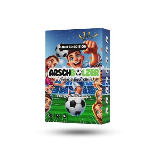 ARSCHBOLZER® – Das verrückte Fußball-Kartenspiel mit 54 echten Fußball-Challenges | Action-Spiel für Kinder, Jugendliche & Erwachsene | Perfekt für Garten, Bolzplatz & Geburtstag von ARSCHBOLZER