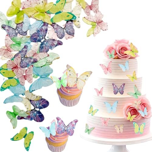 ARTGUTS 40 Stück Essbare Schmetterling Kuchen Topper,Essbare Schmetterling für Torte Cupcake Deko,Waffel Papier Cupcake und Geburtstagskuchen Dekorationen für Hochzeiten Geburtstag ARTGUTS 40 Stück Essbare Schmetterling Kuchen Topper,Essbare Schmetterling für Torte Cupcake Deko,Waffel Papier Cupcake und Geburtstagskuchen Dekorationen für Hochzeiten Geburtstag von ARTGUTS