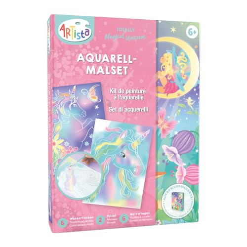 ARTISTA 9301910 Bastelset Aquarellfarben-Set, DIY-Kit für Kinder, Aquarellkunstwerke selber erstellen, Kreativset in praktischer Aufbewahrungsbox von ARTISTA