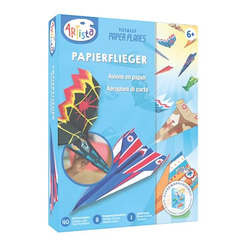 ARTISTA 9301915 Bastelset Papierflieger, DIY-Kit für Kinder, Kreativset in praktischer Aufbewahrungsbox, Mittel von ARTISTA