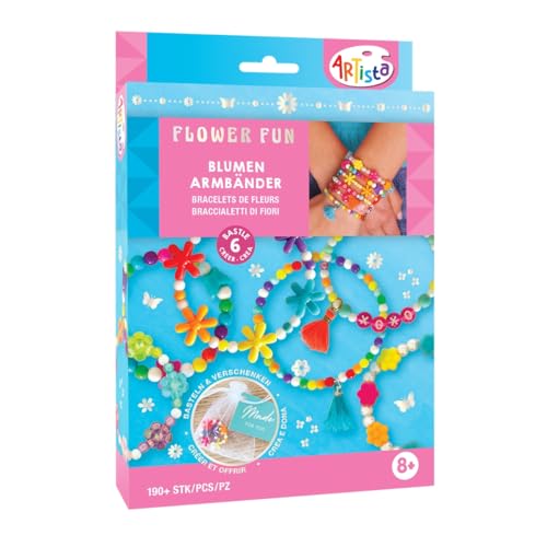 ARTISTA 9342995 Bastelset Blumen Armbänder, Schmuckbastelset, DIY Schmuckset für Kinder ab 8 Jahren von ARTISTA
