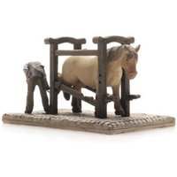 ARTITEC 312.022 TT Beschlagstand, Pferd und Hufschmied - Fertigmodell von ARTITEC