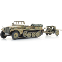 ARTITEC 6870491 H0 Sd.Kfz. 10 + PAK 38 Tarnung - Fertigmodell von ARTITEC