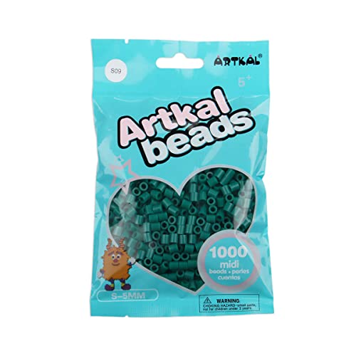Artkal® Midi 5 mm Bügelperlen Beads / 1000 Stück/S-009 Dark Green von ARTKAL