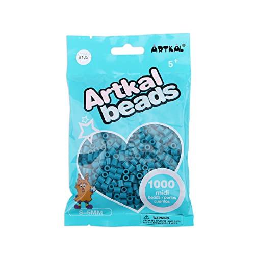 Artkal® Midi 5 mm Bügelperlen Beads / 1000 Stück/S-105 Petrol Blue von ARTKAL