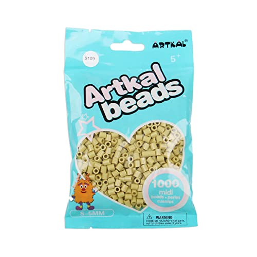 Artkal® Midi 5 mm Bügelperlen Beads / 1000 Stück/S-109 Beige von ARTKAL