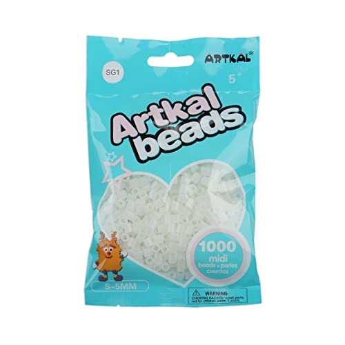 Artkal® Midi 5 mm Bügelperlen Beads / 1000 Stück / SG01 Leuchtperlen Yellow von ARTKAL
