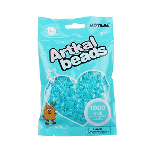 Artkal® Midi 5 mm Bügelperlen Beads / 1000 Stück / SL01 Glitter Blue von ARTKAL