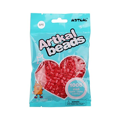 Artkal® Midi 5 mm Bügelperlen Beads / 1000 Stück / SP05 Perlmutt Red von ARTKAL
