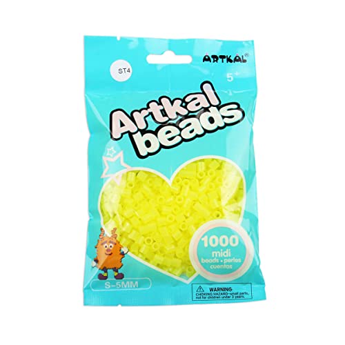 Artkal® Midi 5 mm Bügelperlen Beads / 1000 Stück / ST04 Transparent Yellow von ARTKAL