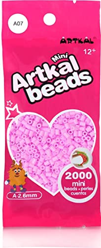 Artkal® Mini A Soft 2,6 mm Bügelperlen Beads / 2000 Stück / A07 Carnation PINK Steckperlen von ARTKAL