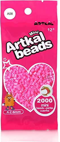 Artkal® Mini A Soft 2,6 mm Bügelperlen Beads / 2000 Stück / A08 HOT PINK Steckperlen von ARTKAL