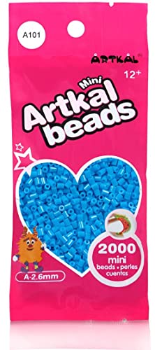 ARTKAL® Mini A Soft 2,6 mm Bügelperlen Beads / 2000 Stück / A101 Pool Blue Steckperlen von ARTKAL
