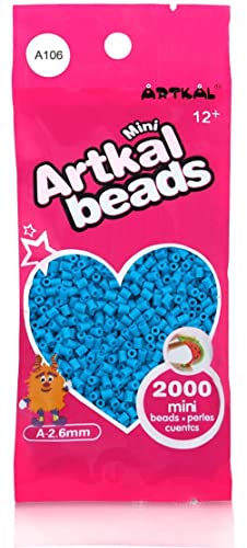 ARTKAL® Mini A Soft 2,6 mm Bügelperlen Beads / 2000 Stück / A106 Pond Blue Steckperlen von ARTKAL