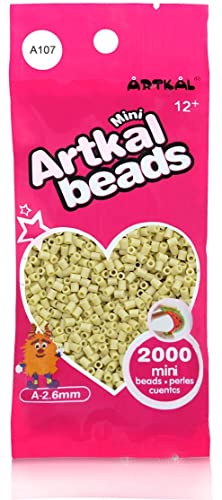 ARTKAL® Mini A Soft 2,6 mm Bügelperlen Beads / 2000 Stück / A107 Seashell BEIGE Steckperlen von ARTKAL