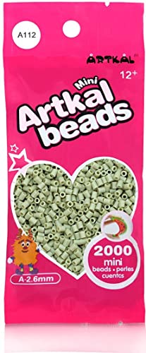 ARTKAL® Mini A Soft 2,6 mm Bügelperlen Beads / 2000 Stück / A112 Khaki Steckperlen von ARTKAL