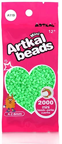 Artkal® Mini A Soft 2,6 mm Bügelperlen Beads / 2000 Stück / A119 Polar Mint Steckperlen von ARTKAL