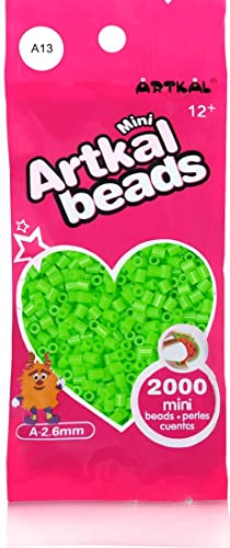 ARTKAL® Mini A Soft 2,6 mm Bügelperlen Beads / 2000 Stück / A13 Pastel Green Steckperlen von ARTKAL