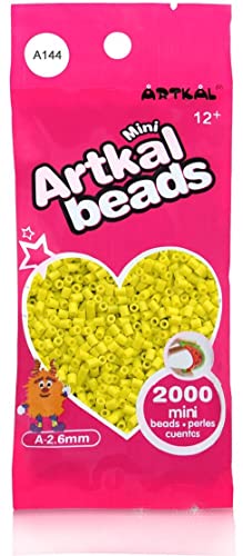 ARTKAL® Mini A Soft 2,6 mm Bügelperlen Beads / 2000 Stück / A144 Pale Yellow Moss Steckperlen von ARTKAL