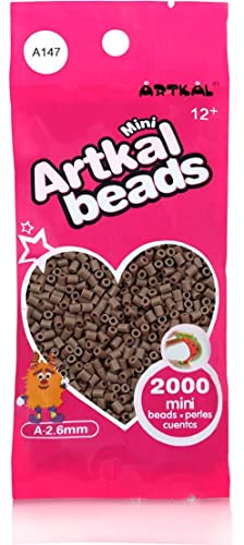 ARTKAL® Mini A Soft 2,6 mm Bügelperlen Beads / 2000 Stück / A147 Mocha Steckperlen von ARTKAL
