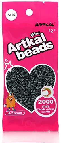 ARTKAL® Mini A Soft 2,6 mm Bügelperlen Beads / 2000 Stück / A155 Steel Grey Steckperlen von ARTKAL