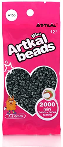 Artkal® Mini A Soft 2,6 mm Bügelperlen Beads / 2000 Stück / A155 Steel Grey Steckperlen von ARTKAL