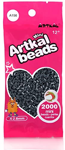 ARTKAL® Mini A Soft 2,6 mm Bügelperlen Beads / 2000 Stück / A156 Iron Grey Steckperlen von ARTKAL