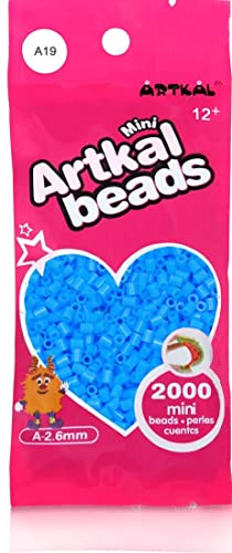 Artkal® MINI A Soft 2,6 mm Bügelperlen Beads / 2000 Stück / A19 Baby Blue Steckperlen von ARTKAL