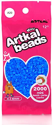 ARTKAL® Mini A Soft 2,6 mm Bügelperlen Beads / 2000 Stück / A20 Light Blue Steckperlen von ARTKAL