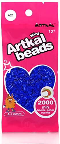 ARTKAL® Mini A Soft 2,6 mm Bügelperlen Beads / 2000 Stück / A21 Dark Blue Steckperlen von ARTKAL