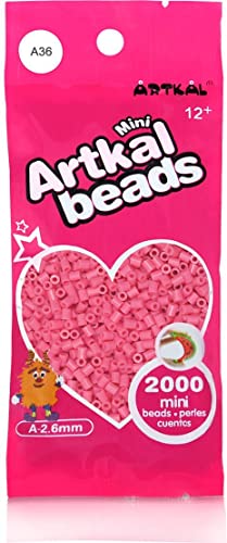 Artkal® Mini A Soft 2,6 mm Bügelperlen Beads / 2000 Stück / A36 Old PINK Steckperlen von ARTKAL