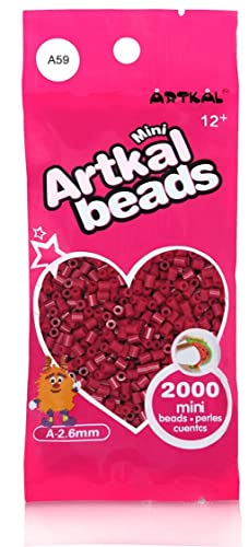 Artkal® Mini A Soft 2,6 mm Bügelperlen Beads / 2000 Stück / A59 Scarlett Steckperlen von ARTKAL